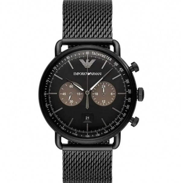 Jam Aviator dengan tali logam mesh